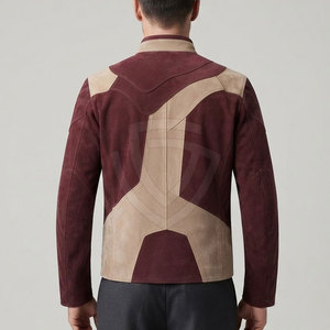 Classic Men <b>Suede</b> <b>Leather</b> <b>Jacket</b> Crafted From Soft Genuine <b>Suede</b> With Timeless Design For Casual Outdoor Travel And Daily Wear - Product Image 4