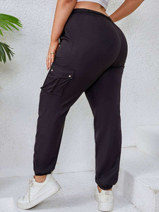 Pantalon cargo chaud pour femme coupe ample jogging personnalisable couleur unie respirant - Product Image 3