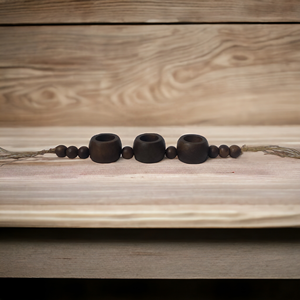 Guirlande de bougeoirs à perles modernes à 6 sections, lanterne en bois de mangue artisanale indienne, décoration de Noël et de mariage - Product Image 3