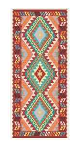 Alfombra con nudo gris para el hogar, alfombra rectangular larga colorida, patrón turco anudado a mano, tamaño multicolor y personalizado disponible - Product Image 3