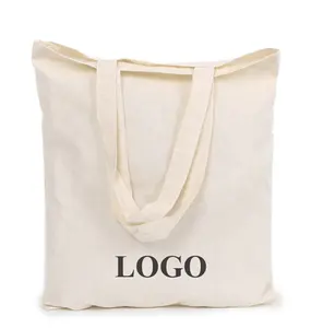 Eco friendly Fully Customized Size and Logo Print long handle Custom Print 12oz Cotton Canvas Shopping Tote Bag