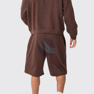 Premium Quality Men Zip Up Hoodie Style Custom Designed 100% Cotton Pullover Hoodie & Short Set with Your Own Logo - Product Image 5