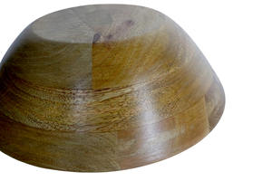 Bol à pâte en bois d'acacia massif au design moderne Long bol en bois écologique pour salade, légumes, fruits, vente en gros pour les fêtes - Product Image 4