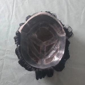 Taz Hair MGM Model Perruque Toupet pour Homme en Cheveux Humains Remy Indiens, Lace Front, Ondulation Water Wave, Souple, Systèmes de Prothèses Capillaires - Product Image 4