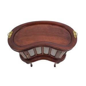 <b>Oval</b> <b>Coffee</b> <b>Table</b> with Serving Board Wooden Center <b>Table</b> Kidney Tea <b>Table</b> at Friendly Prices for Living Room Home Furniture - Product Image 3