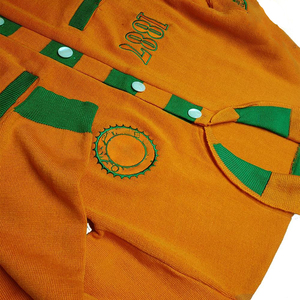 1887 personalizado FAMU cuello largo verde y naranja cárdigan de punto Florida suéteres de mujer parafernalia griega logotipo bordado - Product Image 3