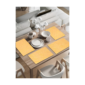 Napperons de table rectangulaires décoratifs à motif géométrique vert frais pour la maison moderne, les tables de mariage et les restaurants - Product Image 5