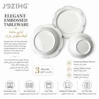 Vaisselle en céramique blanche en gros, stock disponible, assiettes et bols en porcelaine, vaisselle jetable pour hôtels, restaurants et fêtes
