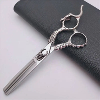 Ciseaux de précision pour la main gauche, très vendus, professionnels japonais, en acier 440C, double lame pour la coupe des cheveux