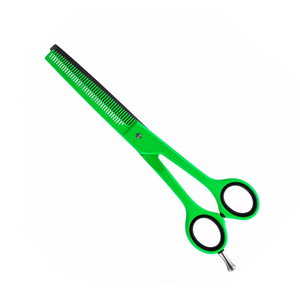 Tijeras de adelgazamiento con estilo para el cabello, tijeras de adelgazamiento del cabello de acero inoxidable de Color loro con reposapiés ajustable - Product Image 1