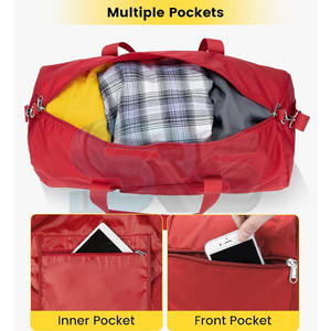 กระเป๋าทรงดัฟเฟิลแบบสั่งทำโลโก้ได้กระเป๋ากันน้ำกระเป๋าไปยิมเดินทางกระเป๋าผ้าใบความจุขนาดใหญ่สำหรับกลางแจ้งกีฬาและฟิตเนส - Product Image 5