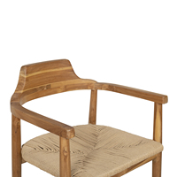Chaises de salle à manger modernes décoratives en bois et osier pour la maison, le bar, la cuisine, l'entrepôt, l'école, la salle de bain - Emballage privé disponible