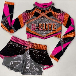 Uniforme de Animadoras Personalizado Ecológico, Conjunto de Falda y Top para Baile, Eventos Escolares y Fiestas, Cintura Alta y Transpirable para Jóvenes - Product Image 3