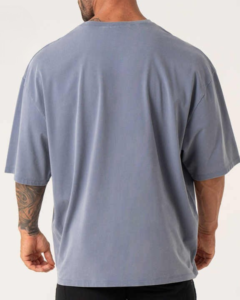 <b>Men's</b> Oversized Gym <b>Tshirt</b> 240g-280g Drop-Shoulder Custom Quality Streetwear 100% Heavyweight Cotton Best <b>Long</b> Tees for Gym Use - Product Image 2