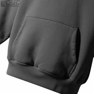 Jersey recortado para hombre, sudadera con capucha de 400gsm, personalizado, 100% de algodón orgánico, grueso, pesado, ropa de calle de gran tamaño, Sudadera con capucha de gran tamaño - Product Image 3