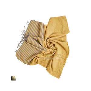 Serviette en coton turc de haute qualité OEM vert menthe avec logo rayé à séchage rapide Hamam comprimé jetable pour hôtel de luxe utilisation spa - Product Image 3