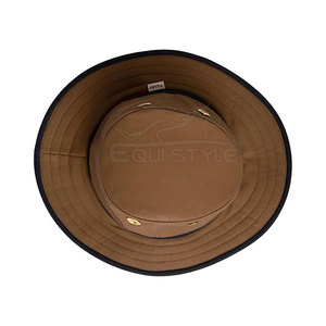 Vente en gros aventure en plein air Safari chapeau de soleil en coton ciré marron Outback chapeau à large bord Ventilation oeillets imperméable pêche quotidienne - Product Image 2