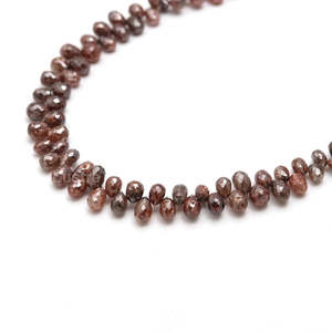 Diamantes Sueltos Facetados Briolette 100% Naturales de 2.5-4 mm, Cuentas de Diamantes Color Champán - Product Image 4