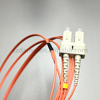 Kabel Patch Fiber Optik Single Mode OM2 SC-SC Diameter 0.81mm Simplex/Duplex untuk FTTH, Panjang Dapat Disesuaikan - Merek DAMU