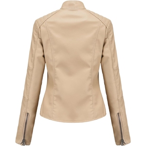 Veste en cuir pour femme d'hiver avec logo personnalisé, qualité supérieure, doublure respirante en spandex, couleur et taille personnalisées - Product Image 2