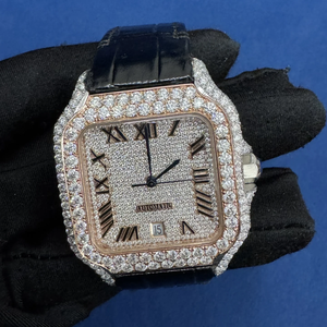 Style de luxe haut de gamme certifié VVS Moissanite diamant uniquement sur lunette mouvement automatique pour les femmes à un prix raisonnable - Product Image 2