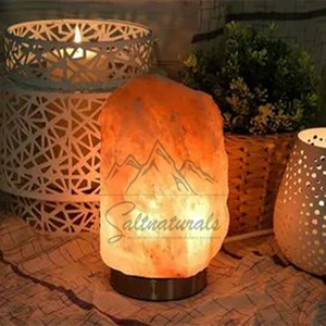 Lámpara de sal de roca natural del Himalaya hecha a medida de primera calidad, lámpara de sal de cristal de 1-2 kg de Pakistán, hermosa artesanía natural - Product Image 4