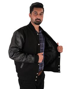 Chaquetas de Invierno con Capucha Estilo Letterman, Alta Calidad, 100% Lana, Modernas, Unisex, con Diseño Personalizado y Logotipo Frontal - Product Image 4