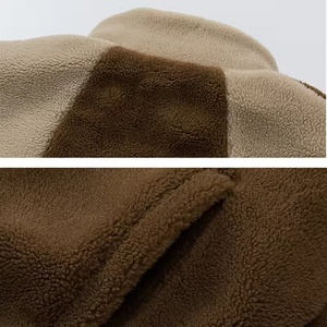 Colorblock Patchwork col montant Baggy Sherpa polaire veste pour l'hiver - Product Image 5