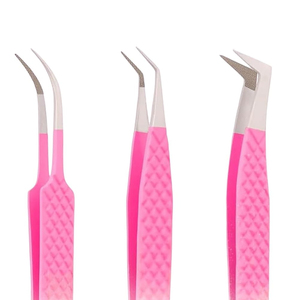 Pinzas de pestañas de alta precisión antideslizantes personalizadas de etiqueta privada para extensión de pestañas Pinzas de pestañas de precisión de alta calidad - Product Image 3