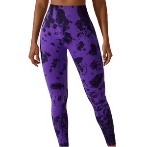Summer Wear Tie Dye Seamless High Waisted Workout Gym Fitness Leggings for <b>Women</b> Lifting <b>Yoga</b> Gym Athletic <b>Pants</b> - Product Image 3