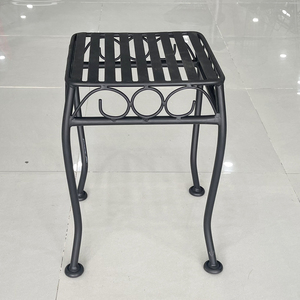 GCF115 Traditional Wrought Iron Outdoor <b>Stool</b> Durable Metal <b>Garden</b> Furniture for Patio Bedroom Warehouse Feature Rich Design - Product Image 3