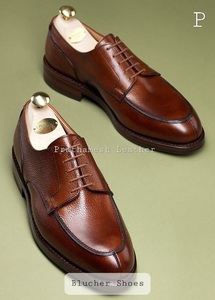 Zapatos de vestir de cuero formales para hombre, estilo de blucher superior cómodo con punta abierta redonda, botas informales para funciones formales de otoño - Product Image 2