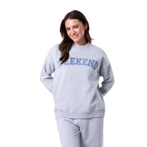 เสื้อสเวตเตอร์คอกลมแขนยาวผ้าฝ้ายบุขนแกะซับในเสื้อสวมหัวทรงหลวมระบายอากาศเป็นมิตรกับสิ่งแวดล้อม - Product Image 2