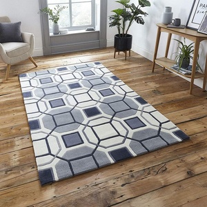 Alfombra moderna de lujo con mechones a mano, alfombra de lana fina 100% para sala de estar, habitación de niños, Alfombra de asiento de área de alta calidad, máquina de algodón - Product Image 1