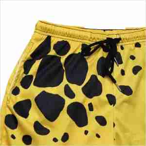 Short de Compression Double Couche Solide Jaune Nouveau Design Anti-Rides Avant FIT Casual Respirant Tailles Disponibles Industrie - Product Image 2