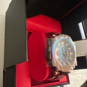 Montre de luxe hip-hop en acier inoxydable MTG-B1000VL-4A à édition limitée Volcanic Lightning Triple G Resist Chronograph 20m Water - Product Image 3