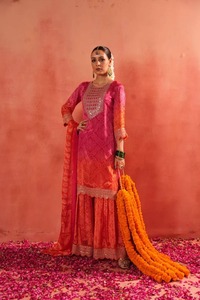 Vêtements de fête à la demande et look traditionnel Heavy Sharara Palazzo et Dupatta pour filles disponibles au meilleur prix - Product Image 5