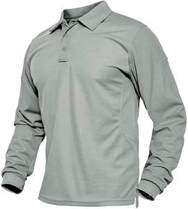 Men's Casual Slim Fit Jersey Knit for Polo <b>Shirt</b> <b>Long</b> <b>Sleeve</b> Quarter Zip <b>Golf</b> Pullover with Dark Garment Dye Solid Pattern - Product Image 3