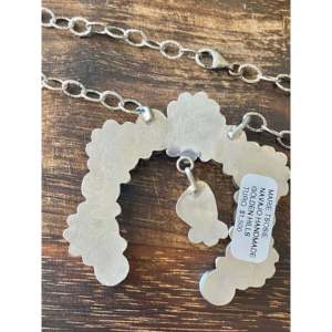 Collier Naja en turquoise et argent sterling, objet de collection culturelle de Marie Tsosie Golden Hill - Product Image 5