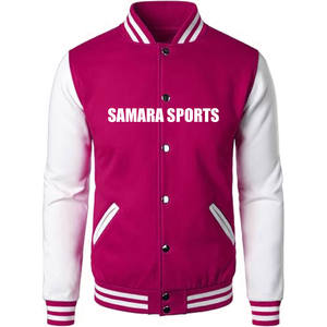 Chaqueta universitaria en blanco personalizada al por mayor, chaqueta de béisbol universitaria de cuero personalizada, chaqueta con letras bordadas - Product Image 1