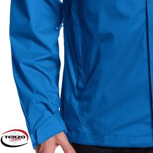 Chubasquero de bicicleta de montaña de calle alta personalizado para hombre chaqueta de lluvia impermeable cortavientos de lana con capucha reflectante con patrón sólido - Product Image 4