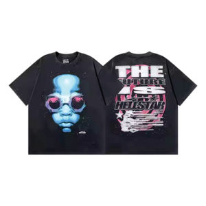 Gran oferta 100% algodón Super calidad camiseta de gran tamaño cuello redondo secado rápido y transpirable - Product Image 5