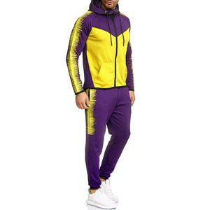 Ensemble de survêtement pour homme tendance d'hiver, à capuche, uni, sur mesure, 100% polyester, séchage rapide, respirant, léger - Product Image 3