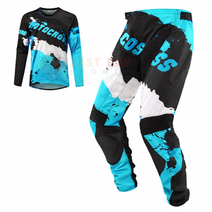 Ensemble de maillot et de pantalon de motocross personnalisé de qualité supérieure, jaune néon violet, équipement de course MX, respirant, vêtements de moto tout-terrain - Product Image 5