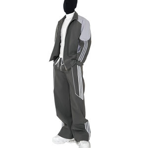 Ensemble survêtement homme de haute qualité, veste et pantalon droit en coton 100% tissé vintage d'hiver, imperméable - Product Image 2