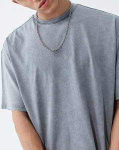 เสื้อยืดโอเวอร์ไซส์โชว์ไหล่ทรงโอเวอร์ไซส์เสื้อยืดโชว์ไหล่สำหรับผู้ชายเสื้อยืดสำหรับผู้หญิงและผู้ชายผ้าคอตตอนไซส์ใหญ่พิเศษ - Product Image 1