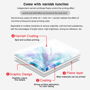Impresora UV Plana Bheng 4060 A3 de 40x60cm con Tinta CMYK, Blanca y Barniz, Automática para Vidrio, Acrílico, Metal y Cuero - Product Image 6