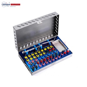 Kit d'implants dentaires universels de classe I Cerahi Industries CDSK-035, 50 pièces, comprenant des instruments chirurgicaux de compression et d'expansion osseuse - Product Image 1