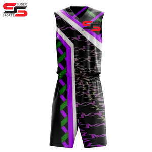 Uniforme de Baloncesto Personalizado Estilo Americano, Diseño Sublimado, Reversible, Cosido, Ropa Deportiva de Baloncesto - Product Image 1