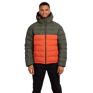 Chaqueta acolchada con capucha y revestimiento ligero para hombre-Diseño cómodo de bolsillo frontal impermeable respetuoso con el medio ambiente para uso diario al aire libre - Product Image 1